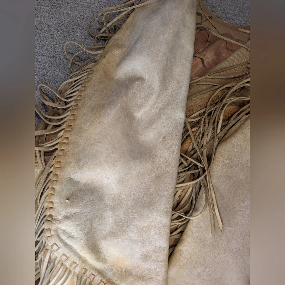 Danier Tan Leather Fringe Jacket - Picture 11 of 16